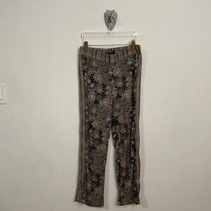Liverpool Los Angeles 28/6 summer floral boho palazzo pants trousers black gray